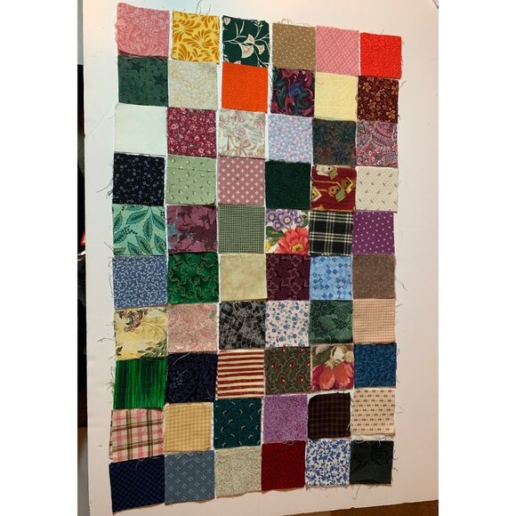 180-Piece 2.5" Cotton Quilting Squares Fabric Assortment Vintage Floral & Plaid - Picture 1 of 8